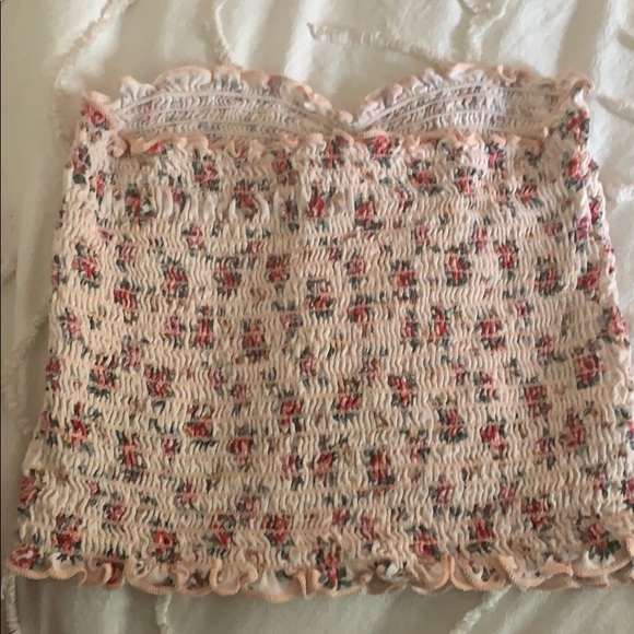 Smocked floral tube top - Picture 2 of 4
